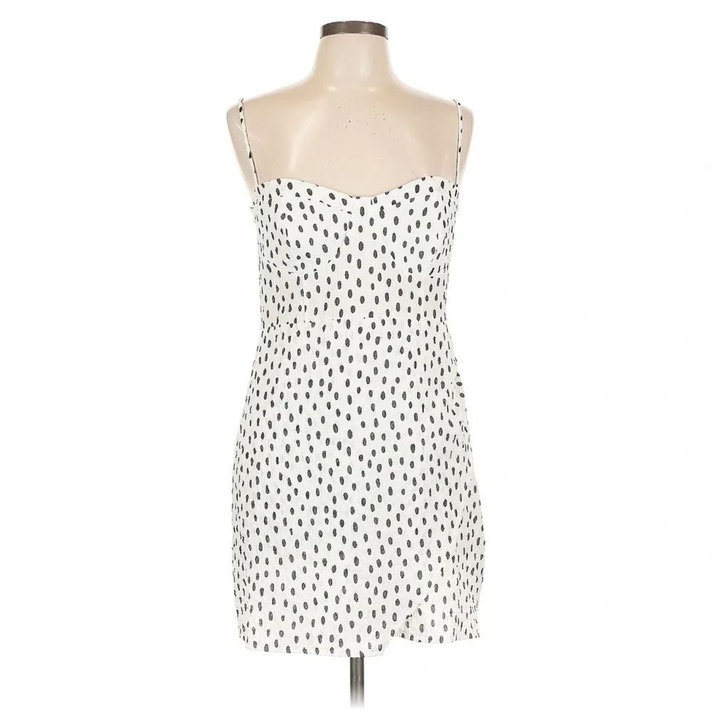 zara cream polka dot dress Zara | Dresses | Zara Cream And Gray Lightweight Polka Dot Dress Size Large